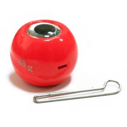 Груз крашеный разборная чебурашка "ШАР" 48 гр., цвет 11-красный люминофор GCR(B)C-48-11 5 шт