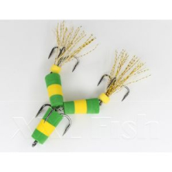 Приманка Мандула "Флажок" XXL Fish Модель №152 цв. ЗеленоЖелтоЗеленый