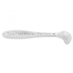 Силиконовая приманка Helios Catcher 3,55"/9 см White & Sparkles 5шт. (HS-2-002)