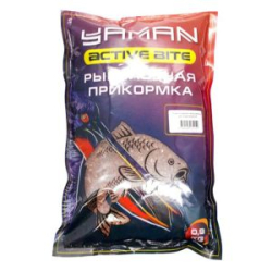 Прикормка Yaman Active Bite Карп (чёрная смородина), цв. коричневый, 900 гр.