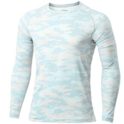Термобельё футболка Shimano IN-006Y L.GRY.M.CM 2XL, цвет - бело-голубой, р. 54