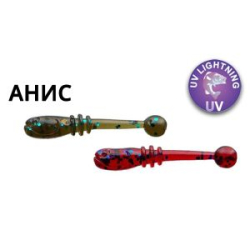 Силиконовая приманка Crazy Fish Whitebait 1.2" 84-30-42/73-1 анис цв. green pumpkin bl. (зеленая тыква син.) / blue ruby (синий рубин)