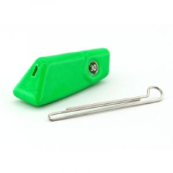 Груз крашеный разборная чебурашка "ПРОХОДИМЕЦ" 30 гр., цвет 07-зеленый флуоресцентный