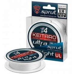 Шнур Sprut Keitaro Ultra Light Braided Line x4 (95m/Crystal White/0,10mm/8,15kg)