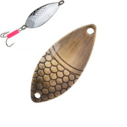 Блесна колеблющаяся Mikado Alga №0/10гр./4,4см - золото состаренное