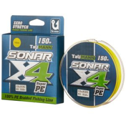 Леска плетёная TauMANN Sonar PE X4 150m Yellow #2.5 (0.26mm)