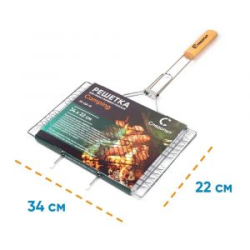 Решетка для гриля и барбекю плоская "Следопыт" Camping 34х22х1,5 см