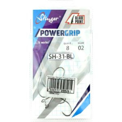 Крючки одинарные Stinger PowerGrip SH-31BL-BN # 04 (8шт)