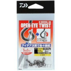 Вертлюжок Daiwa D Swivel SS Open Eye Twist # L