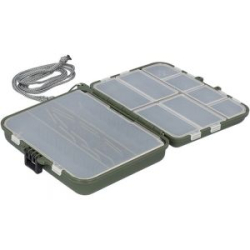 Коробка рыболова Mikado двухсторонняя (12,5 х 10,5 х 3,5 см) зелёная (Арт.UACH-H376)