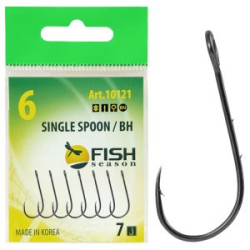Крючок Fish Season Single Spoon Baitholder с большим ухом №8, покрытие BN (7 шт)
