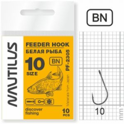Крючок Nautilus Feeder белая рыба PF-2305BN  №10