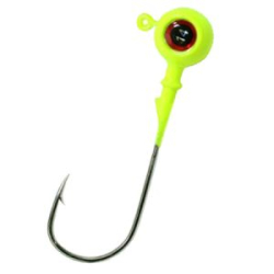 Джиг крашеный "Шар с глазом 3D" 8 гр, кр-к VD-077 Gamakatsu Ni №2/0, цв. 02-желтый GCB-077-2/0-08-02