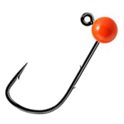 Вольфрамовая джиг-головка на крючке Mustad 32891NP-BN #1, Fluo Orange, 4 мм, 0,68 гр.