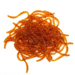 Силиконовая приманка МикроDжиг Мотыль цвет Янтарь