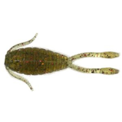 Силиконовая приманка Ojas Tisbe 27, (012) Green Pumpkin\Red Flake