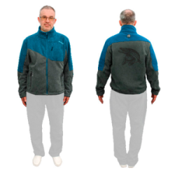 Кофта флисовая Nautilus Keepler Grey/Blue (с принтом) р-р L