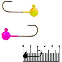 Джиг-головка TroutTheme - 0,75 гр - Розово-Желтая №2