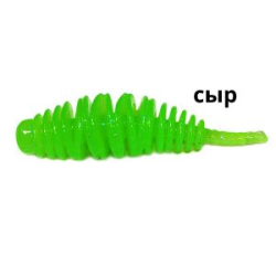 Силиконовая приманка Kosadaka Leech Fat 42, банка (9шт), запах сыра, цвет FG