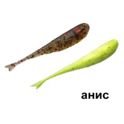 Силиконовая приманка Crazy Fish Glider 1.2" 70-30-6/68-1 анис цв. chartreuse (шартрез) / black/red watermelon (чёрн/красн. арбуз)