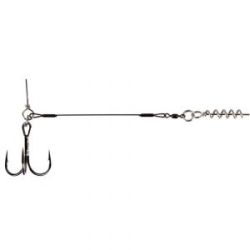 Оснастка для силикона BFT Shallow Stinger Rig S, Titanium 50lb/22кг Owner №1/0 - 1шт. (03-FHPTI2S1)