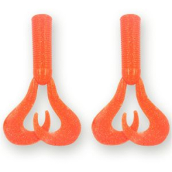 Хвост для бактейла Miuras Mouse Big, 42гр цвет: оранж с блестками, 2шт