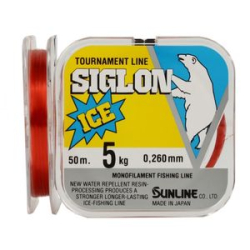 Леска Sunline Siglon Ice Fishing 50m. Красный #5.0/0.370