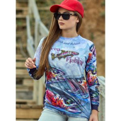 Джерси дышащая женская Veduta Trout Area Fishing UPF50+ р.M