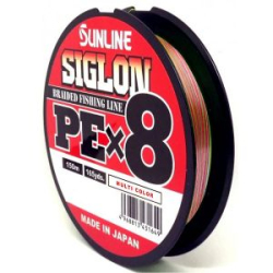 Плетёный шнур Sunline Siglon PEx8 Multicolor 5C 150m #0.6/10LB