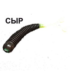 Силиконовая приманка Boroda Baits Jester Double Color цв. Чёрный/Лимон,  аттр. Сыр.