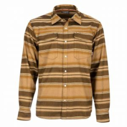 Рубашка Simms Gallatin Flannel LS Shirt, Dark Bronze Stripe, M
