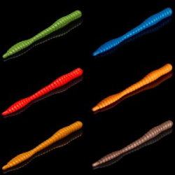 Силиконовая приманка Soorex Pro Soorex Worm 80mm цв. #308 Mix3 Cheese 6pcs