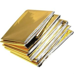 Термоодеяло "Следопыт", 160х210 см, серебро/золото