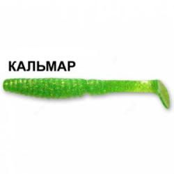 Силиконовая приманка Crazy Fish Scalp Minnow 4" 18-100-21-6 кальмар цв. lime (лайм)