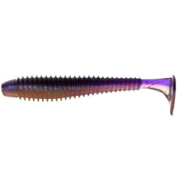 Силиконовая приманка Flagman Mystic Fish Fat 2,8" цв. #0531 Violet/Pearl Whit
