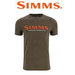 Simms Logo T-Shirt, Loden Heather