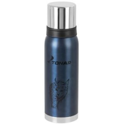 Термос Tonar Рысь (HS.TM-055S-BL) 1200ML с ситечком синий (2 крышки-кружки)