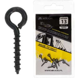 Винтик с ушком Mikado Territory Boilie Screw для бойлов и плавающих шариков 13мм (AMC-001-13) {10шт.}