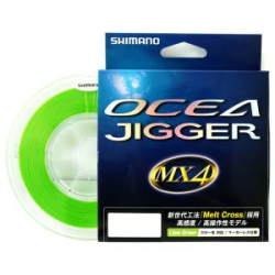 Шнур PE Shimano PL-O74P Ocea Jigger MX4 300m Lime Green #1.0