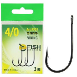 Крючок Fish Season Viking № 12 с ушком, покрытие BN (10 шт)