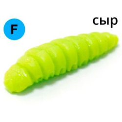 Силиконовая приманка Trout Zone Larva 1,3" Floating сыр цвет Шартрез