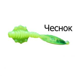 Мягкая приманка Boroda Baits Raptor Junior цв. Шартрез, аттр. Чеснок, 10 шт./уп.