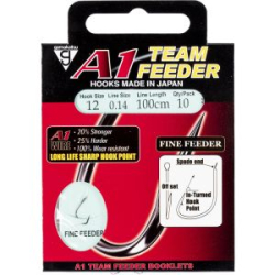 Крючки с поводком Gamakatsu Booklet A1 Fine Feeder № 10-0.16мм 100см 10шт.
