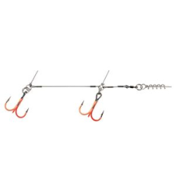 Оснастка для силикона CWC UV Orange Titanium Stinger, 75lb/34кг Giant Tandem №3/0 - 1шт.