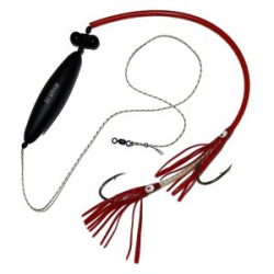 Оснастка Контакт СОМ №7 донная с 1 поплавком и погремушкой, 2 catfish №6/0, октопус красный