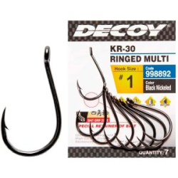 Крючок одинарный Decoy KR-30 Ringed Multi #2
