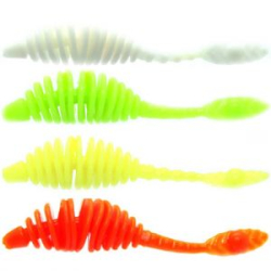 Силиконовая приманка Zombie Bomber (Бомбер) цвет mix4x2 (white#01, lemon#03, orange#04, chartreuse#13)