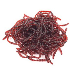 Силиконовая приманка МикроDжиг Мотыль цвет Рубиновый