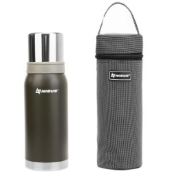 Термос Nisus (N-TM-039-KC) 1000ML (2 крышки-кружки, чехол)
