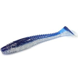 Силиконовая приманка Grows Culture Tioga Fat 4.5" цвет 406 (Dark Blue Gradient)